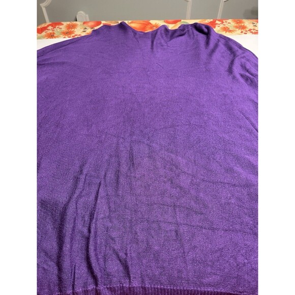 Paul Simon Peacock Poncho OS Purple Teal Artsy Boho Wearable Art - Picture 9 of 14